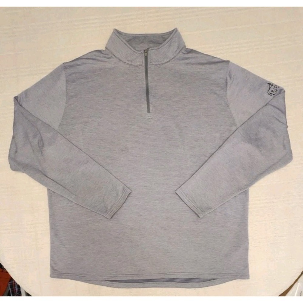Peter Millar Men's Quarter Zip Performance Golf XXL Gray Company Logo